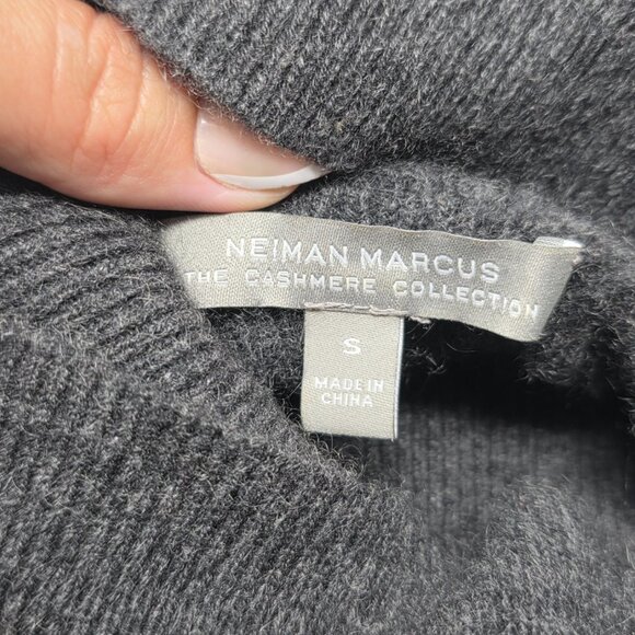 Neiman Marcus Cashmere Collection Dark Gray Turtleneck Pullover Women's Small S - Picture 3 of 3